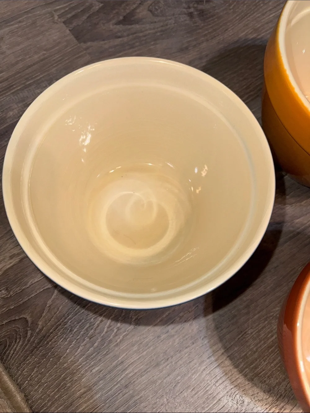 Crate&Barrel Addison Retiree Stoneware Nesting Bowls in Blue, Yellow, and Orange